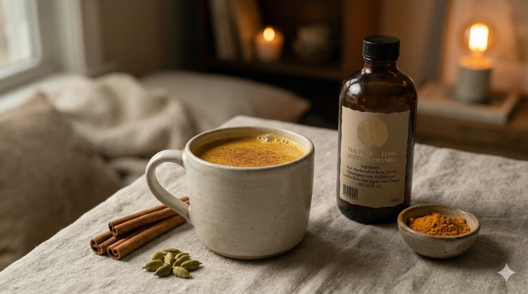 Golden milk with oxymel: a warming evening ritual