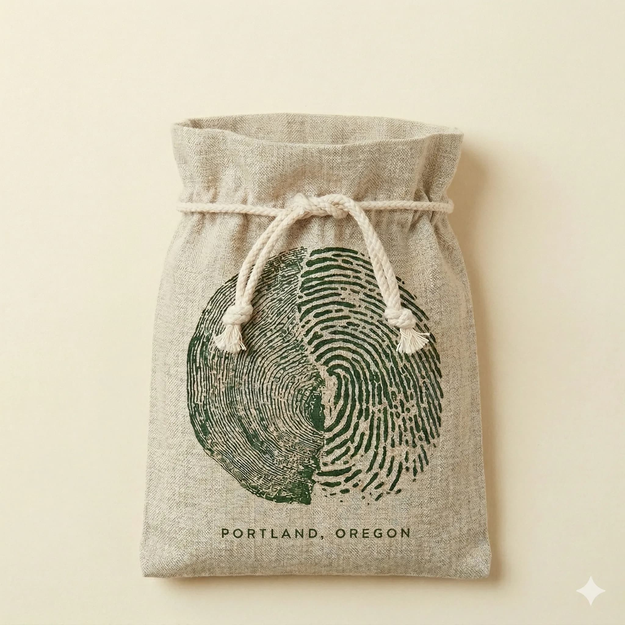 The Carry Pouch — Natural Linen · Screen-Printed