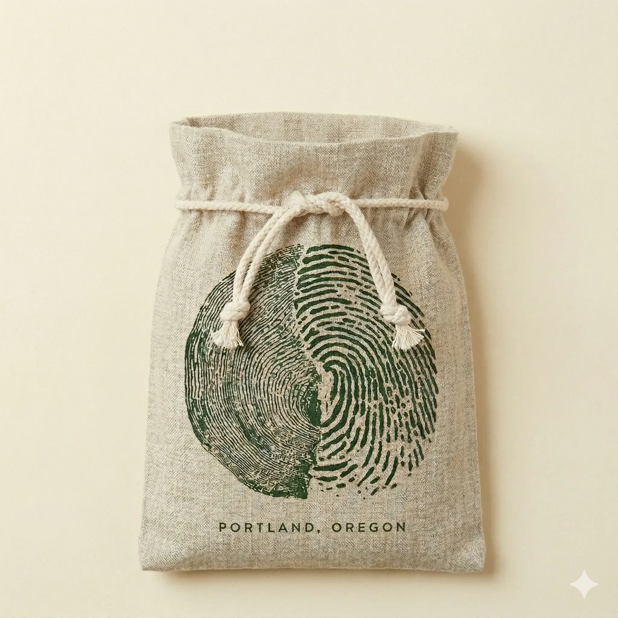 The Carry Pouch — Natural Linen · Screen-Printed